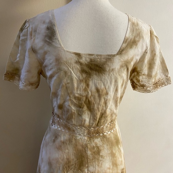 KSP India Pvt Ltd Tie Dye Crochet Eyelet Maxi‎ Dress Small - Picture 9 of 11